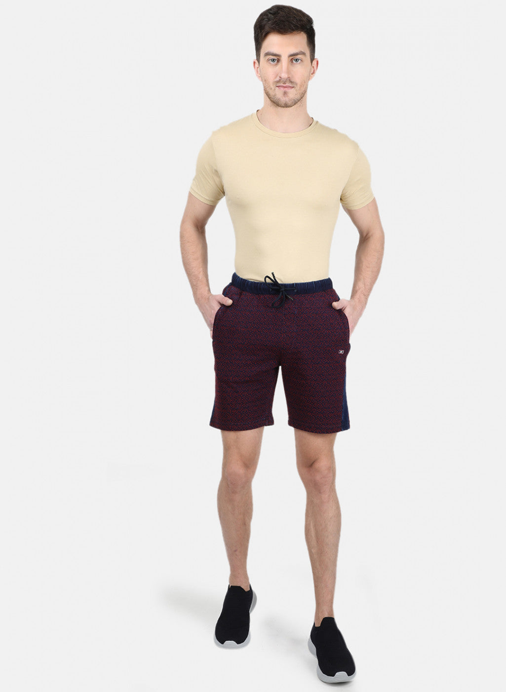 Mens Red Slim Bermuda