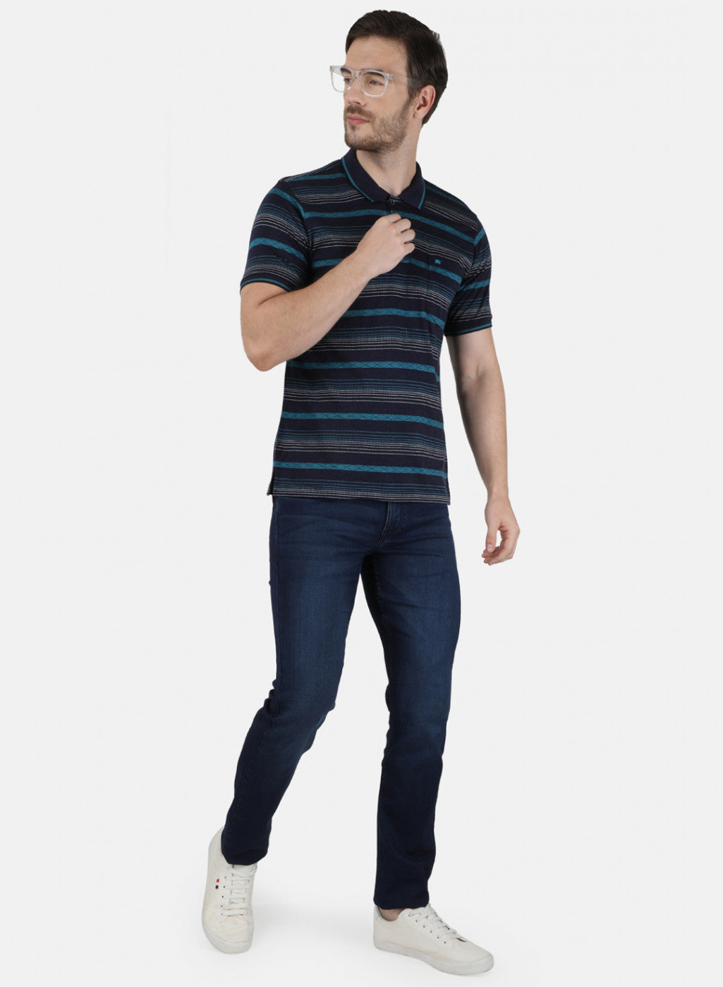 Mens Blue Stripe T-Shirt