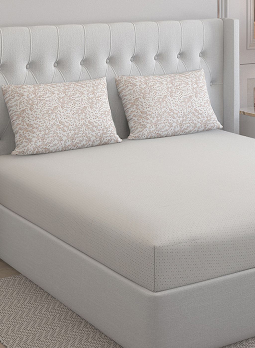 210TC Pure Cotton Queen Bedsheet with 2 Pillow Covers