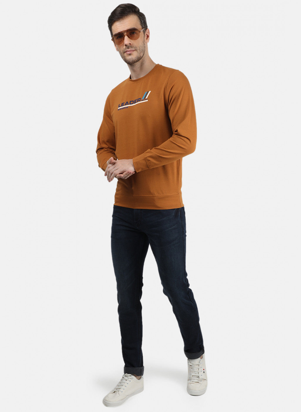 Men Mustard Printed T-Shirt