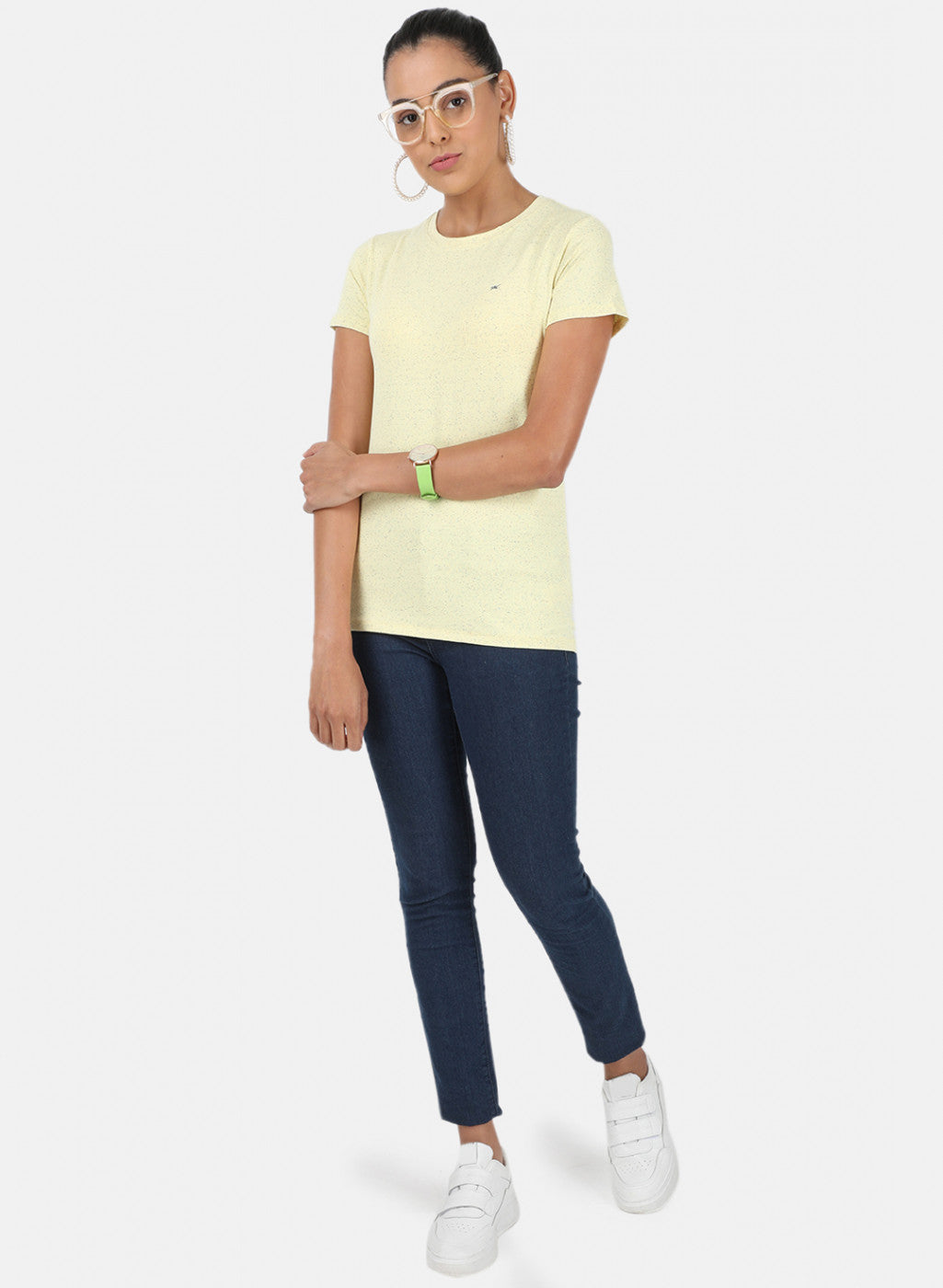 Womens Yellow Plain Top