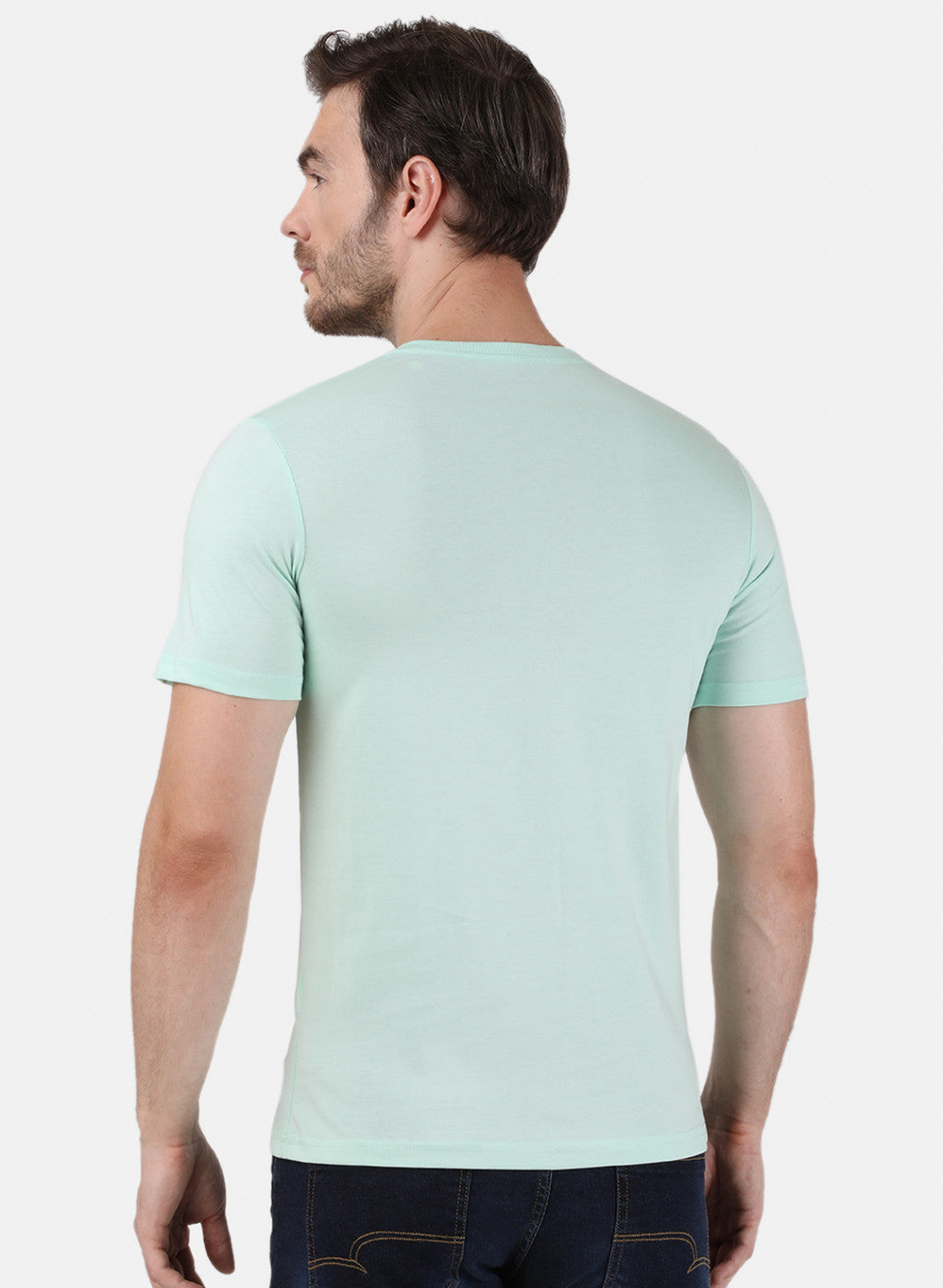 Mens Multi Color Plain T-Shirt