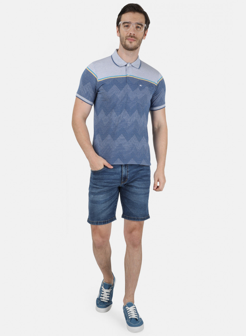 Mens Blue Stripe T-Shirt
