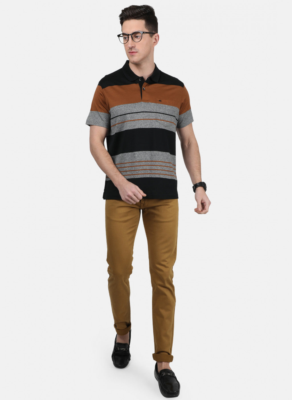 Mens Multi Color Stripe T-Shirt