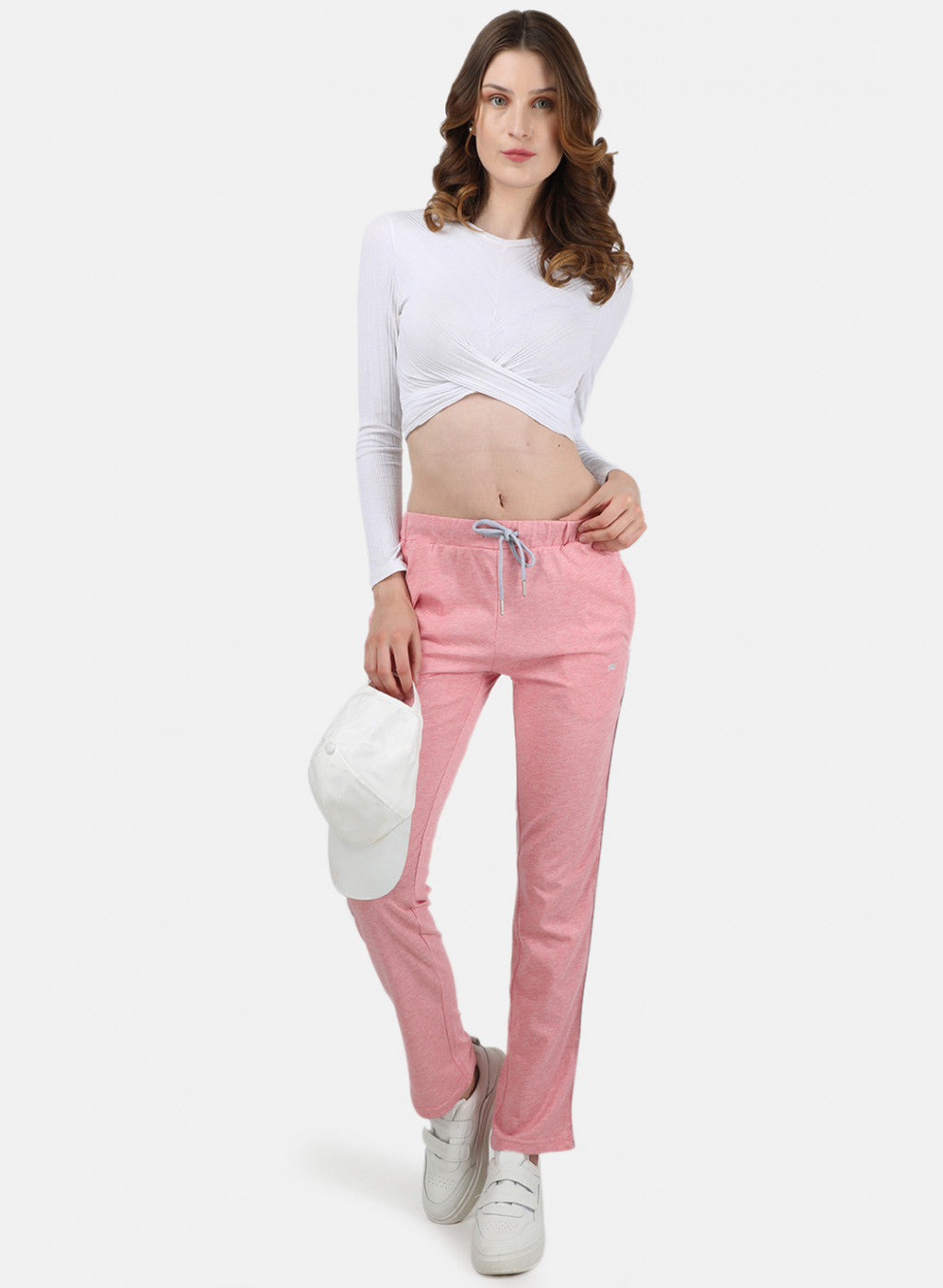 Womens Pink Plain Lower