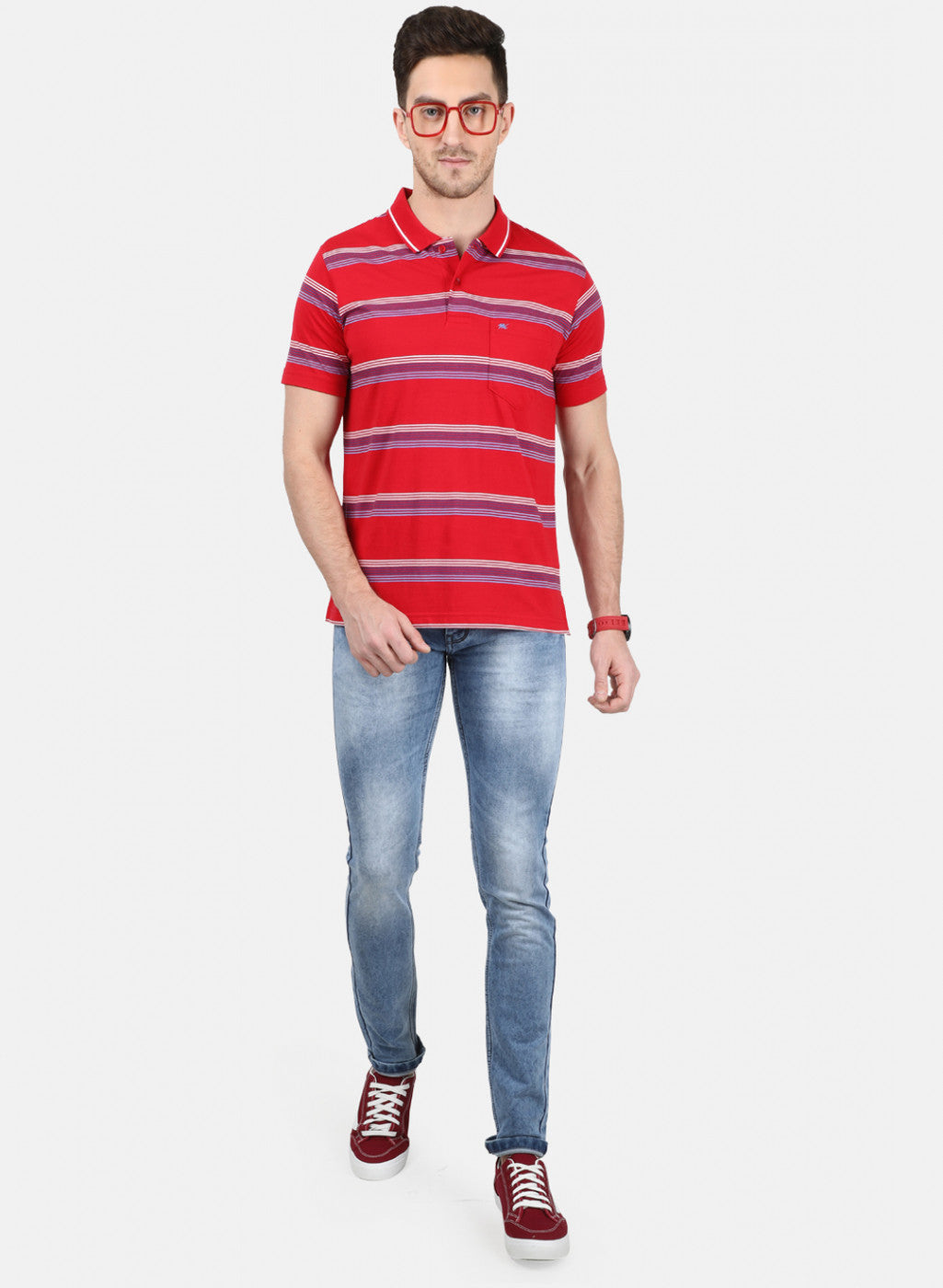Mens Red Stripe T-Shirt