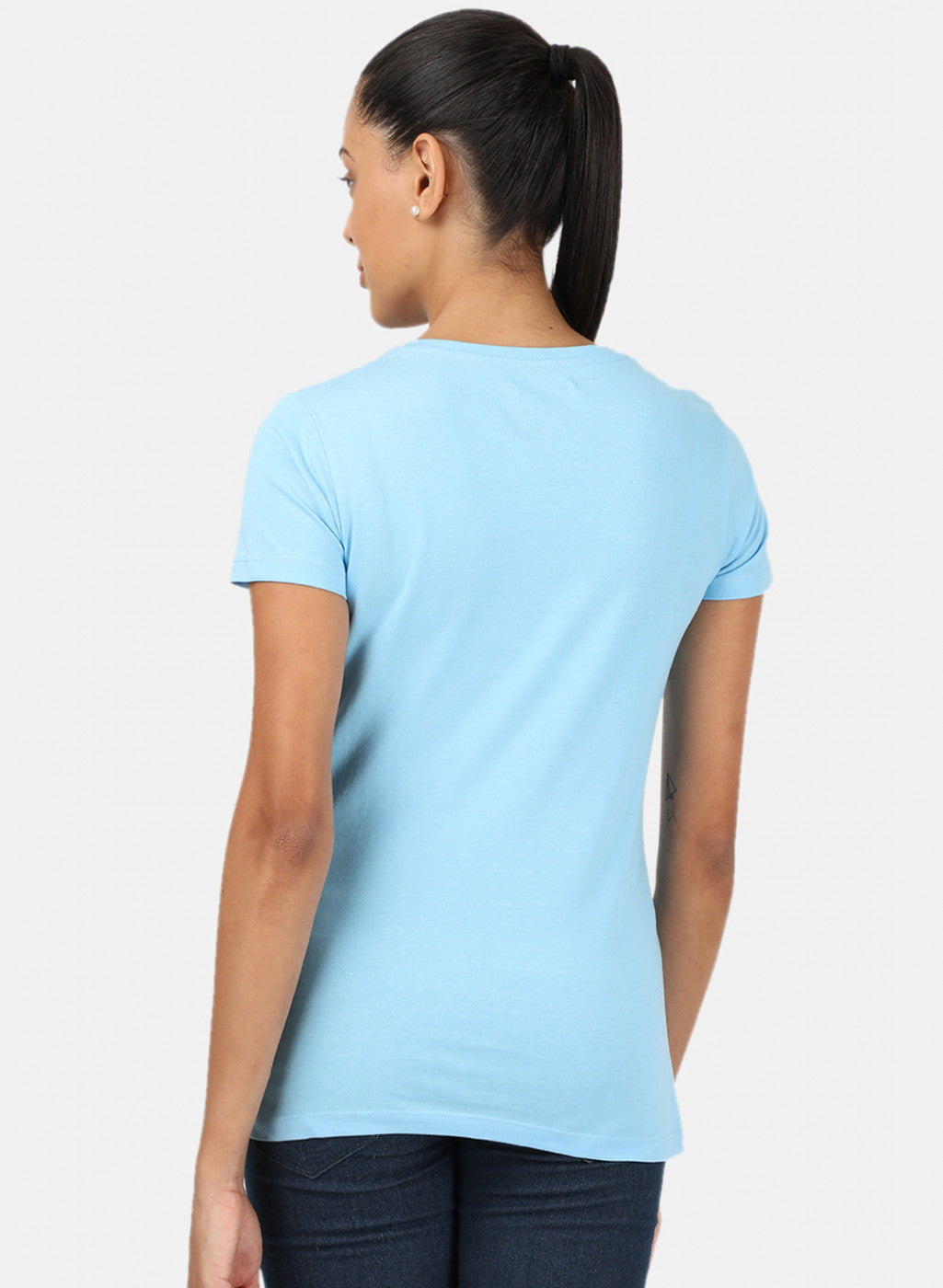 Womens Blue & Sea Green Plain Top 2Pc Set