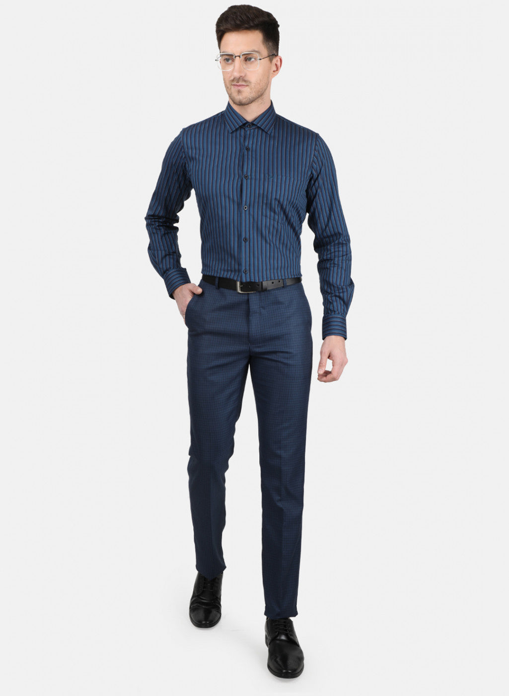 Mens Blue Stripe Shirt