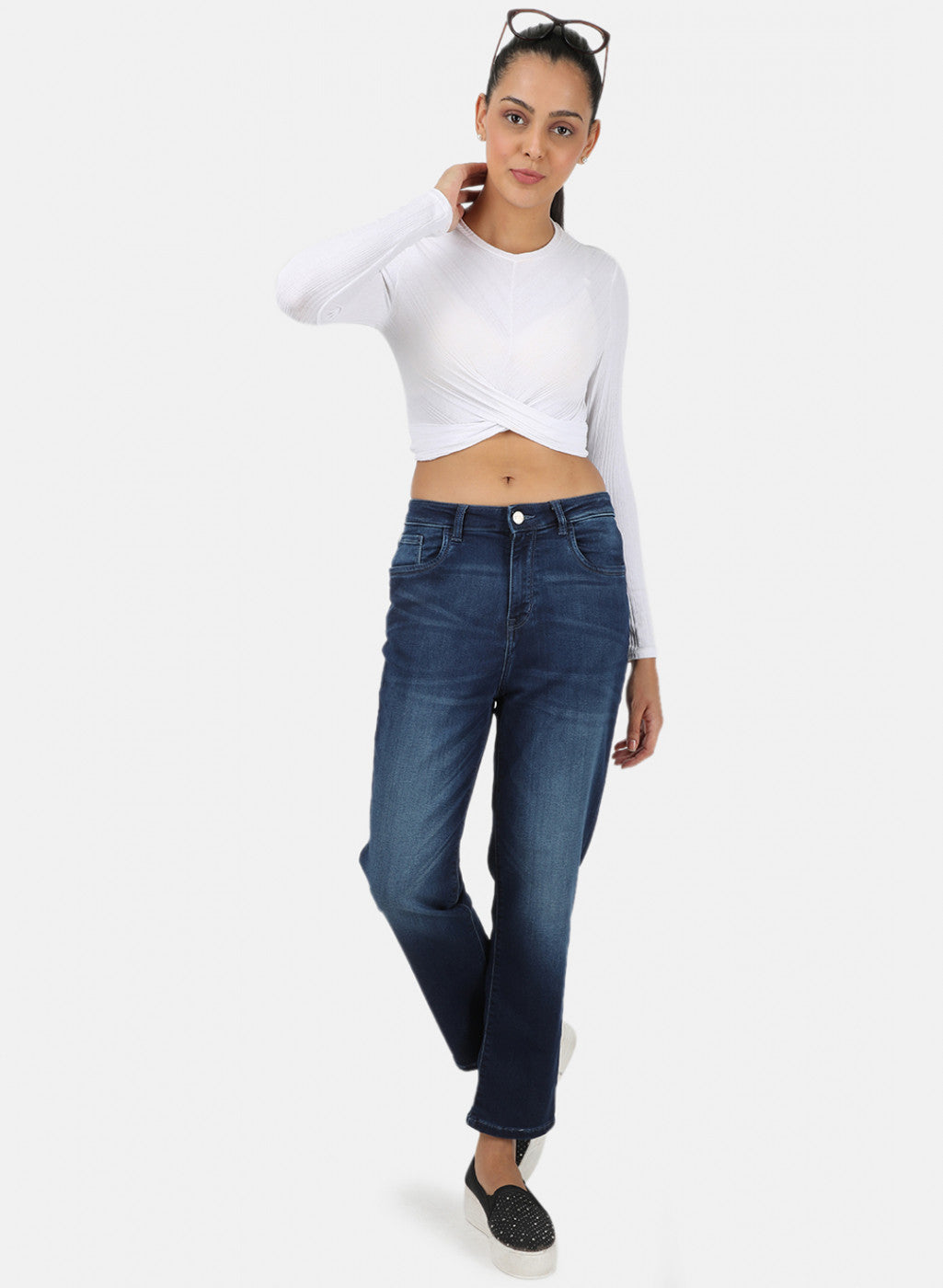 Womens Blue Regular Denim