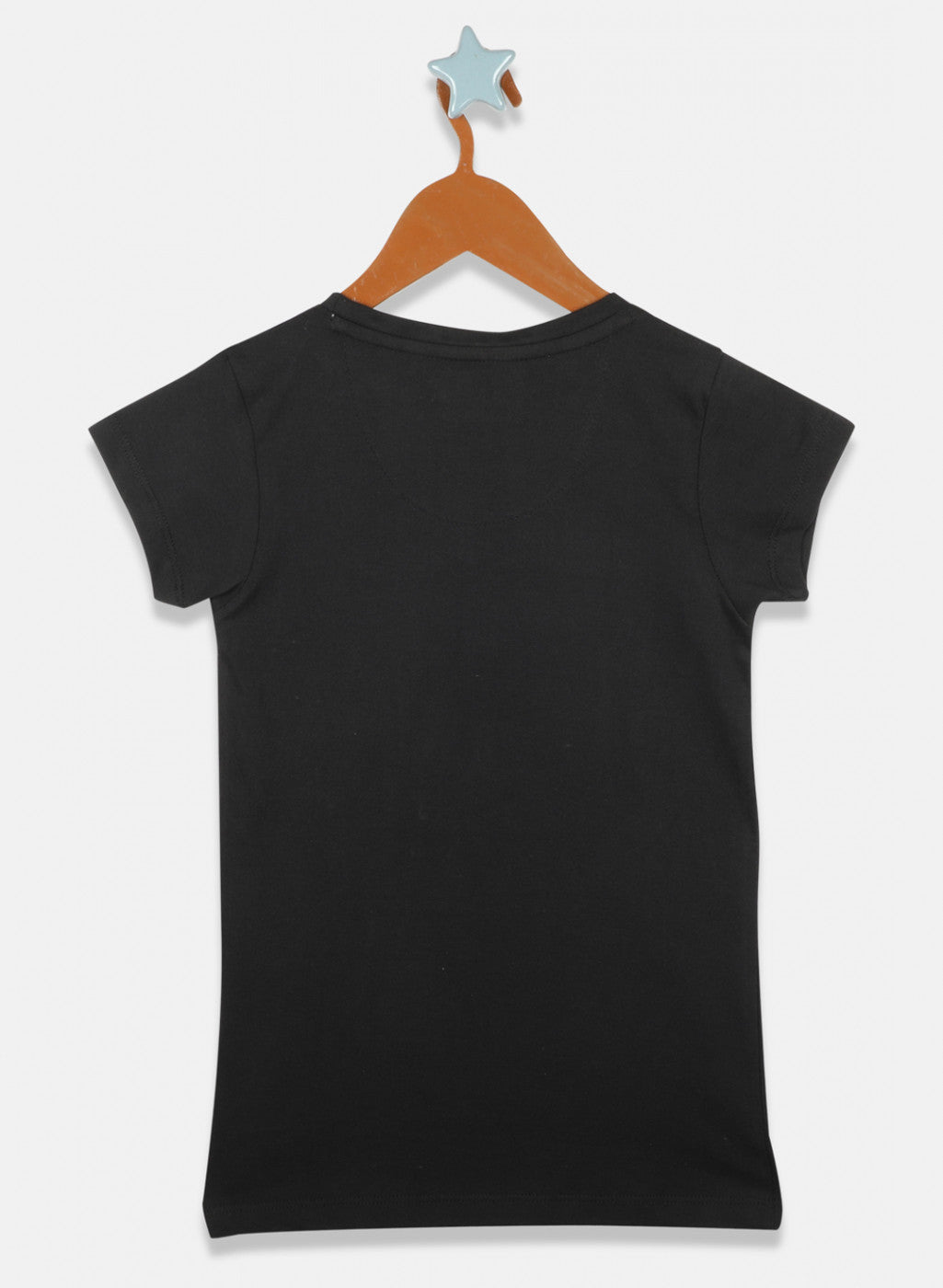 Girls Black & Off White Printed Capri Set