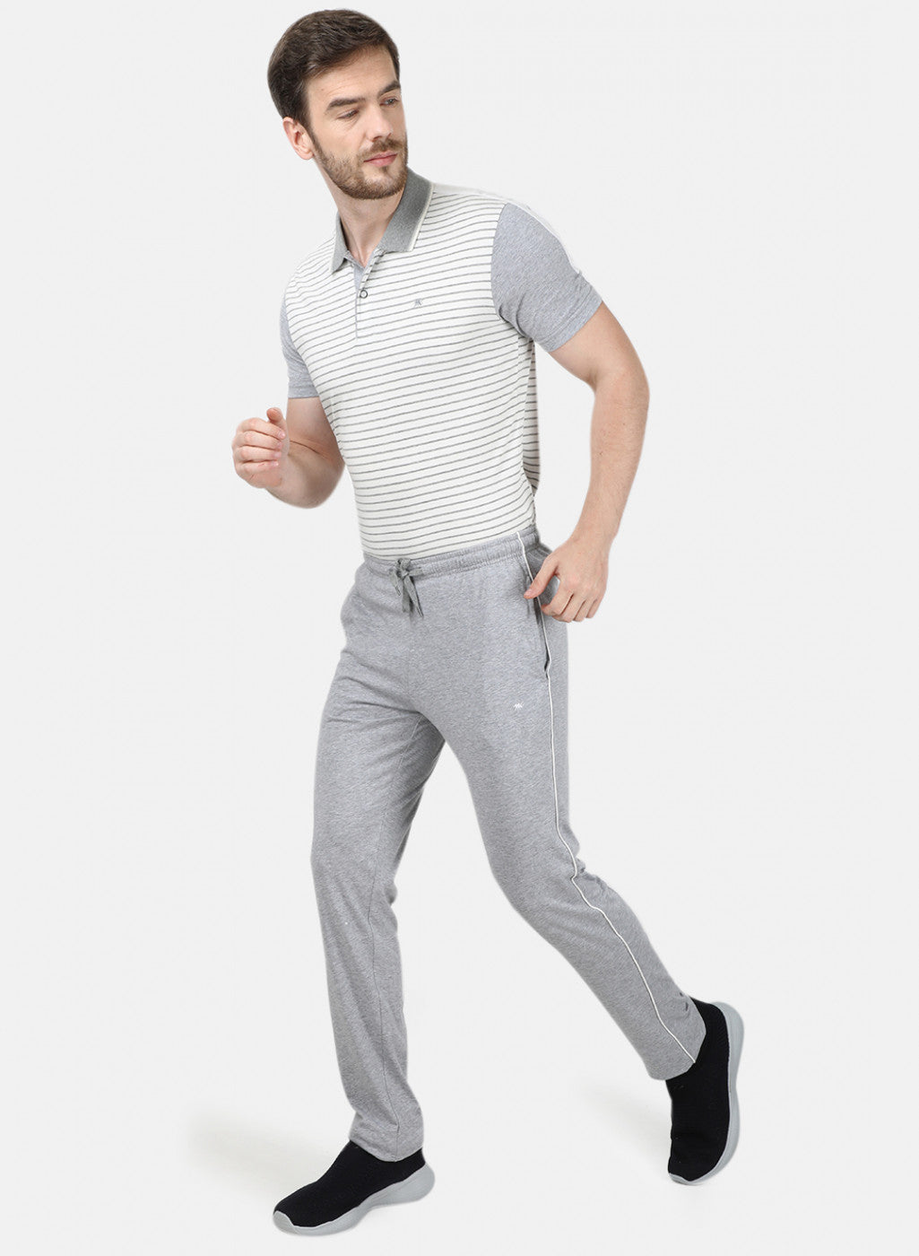 Mens White Stripe 3 Pc Combo Set