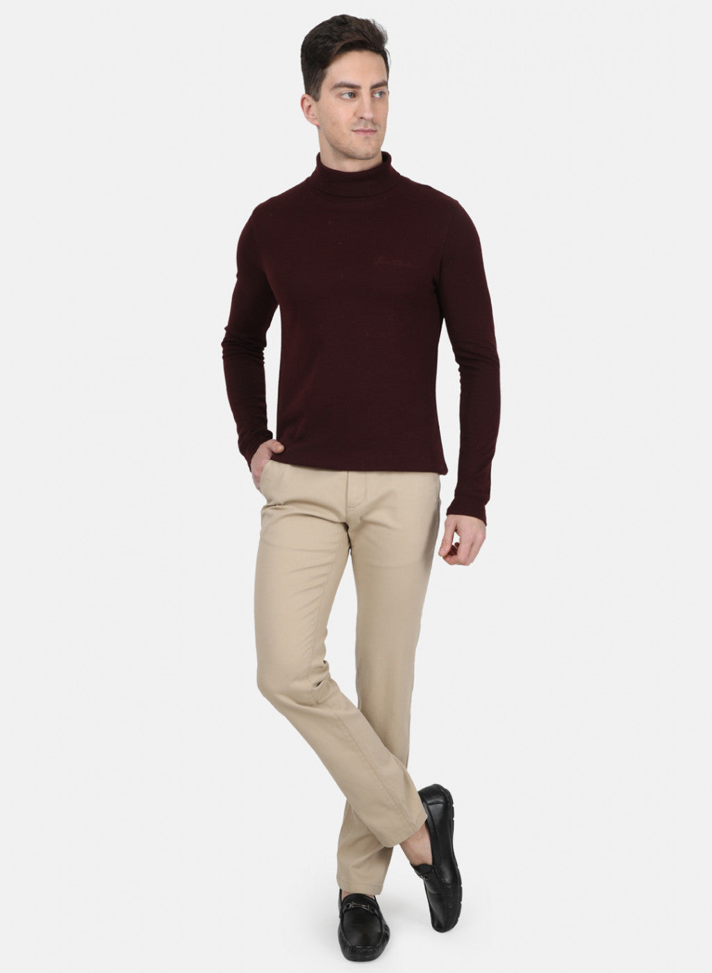 Mens Beige Slim Trouser