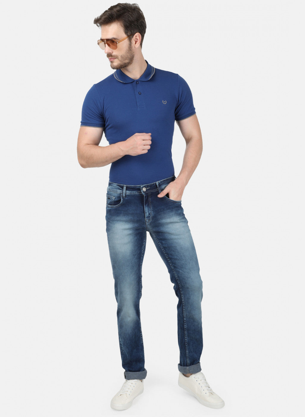Mens Blue Narrow Denim