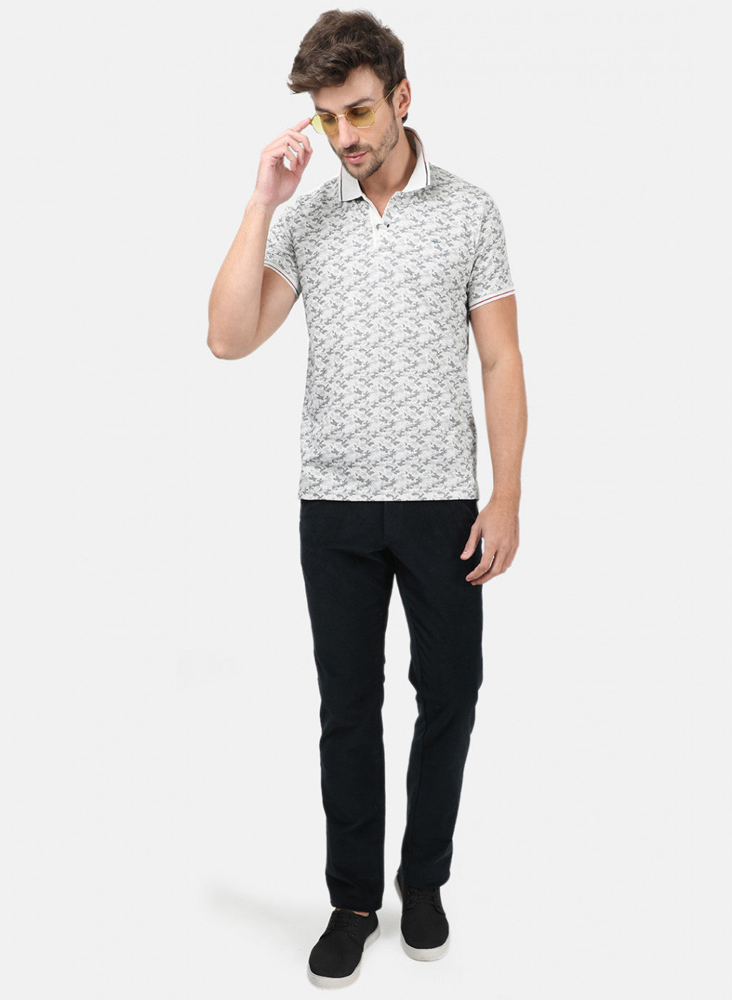 Men Grey Printed T-Shirts