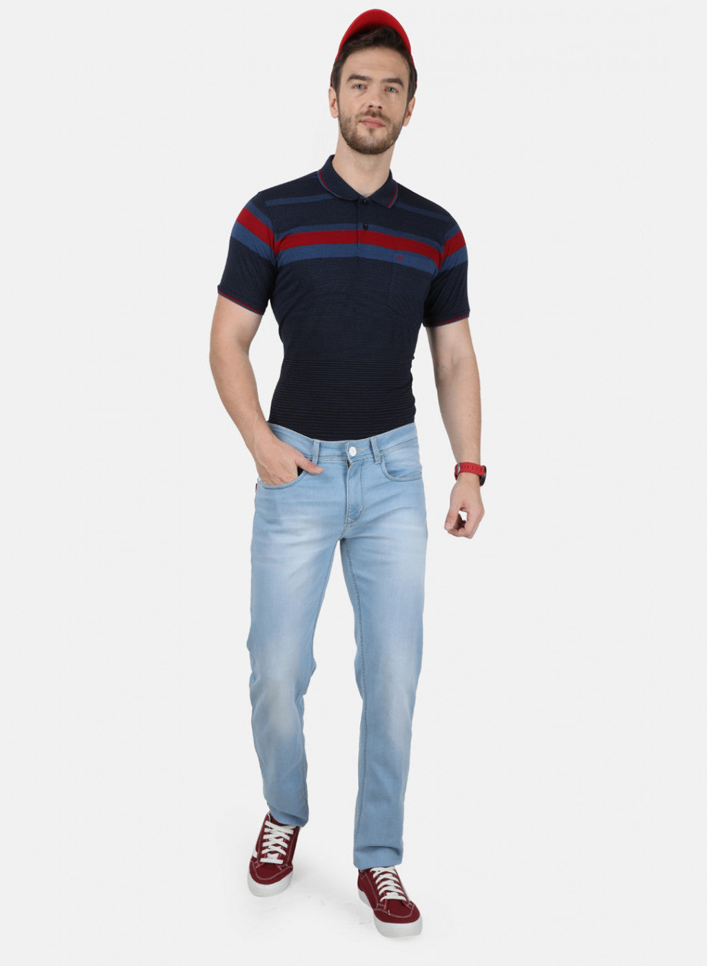 Mens Blue Narrow Denim