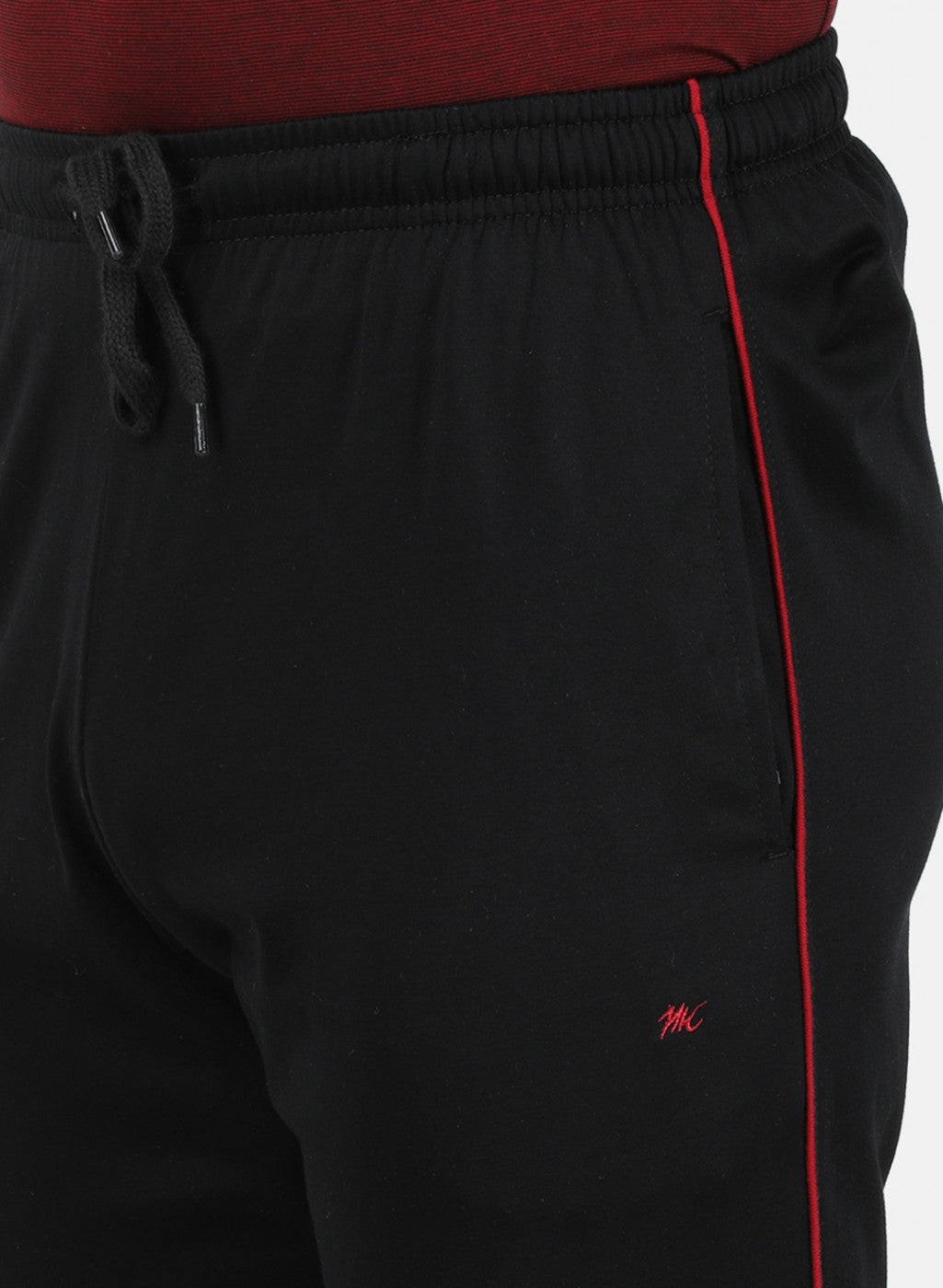 Mens Maroon Stripe Lower Set