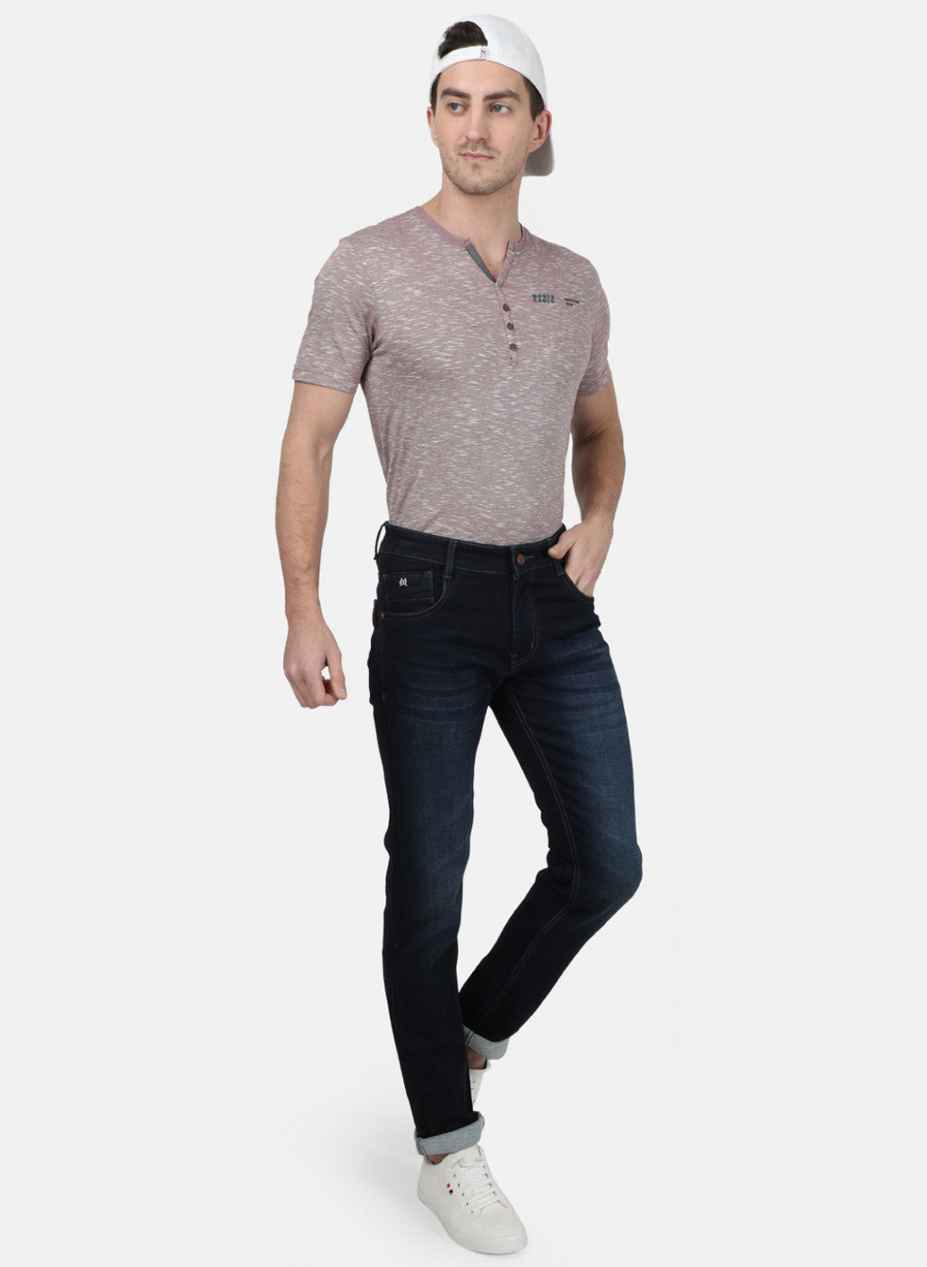 Mens NAvy Blue Skinny Denim