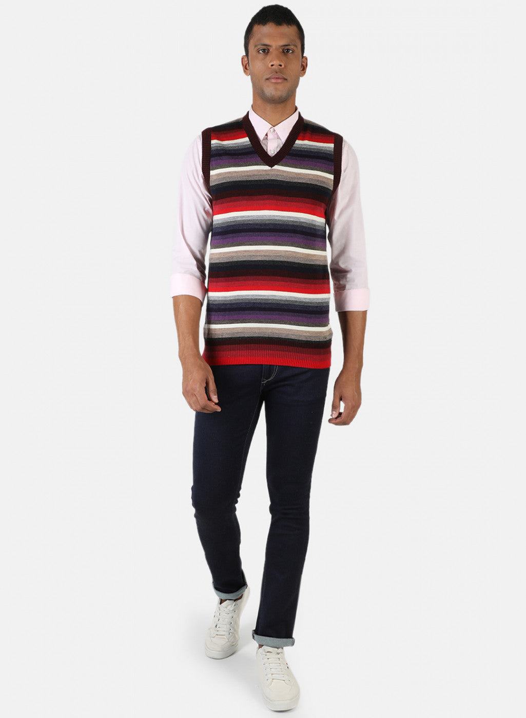 Men Multicolor Solid Sweater