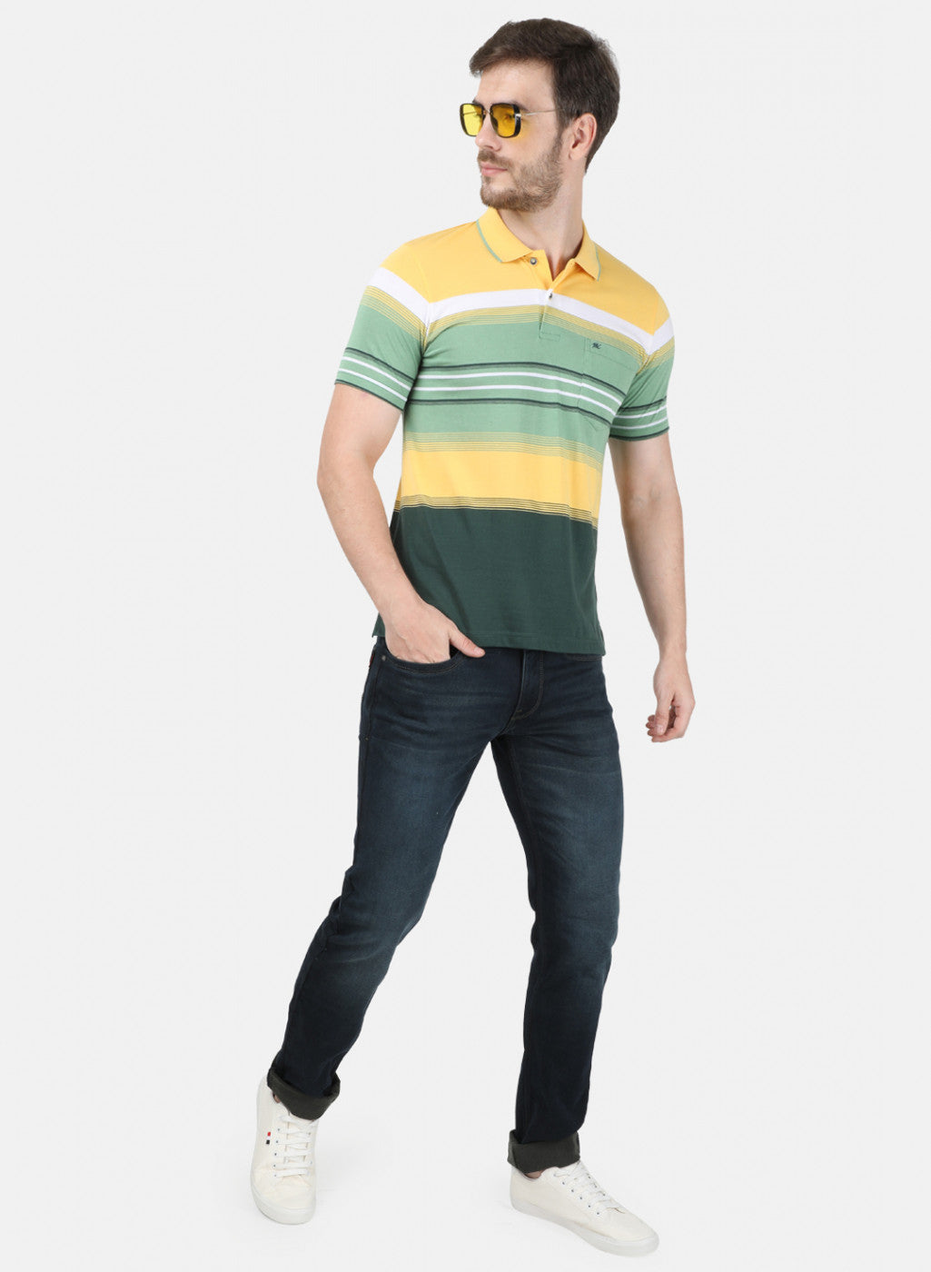 Mens Yellow Stripe T-Shirt