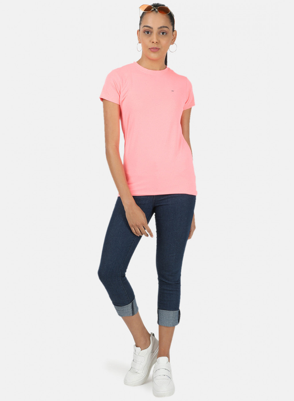 Womens Pink Plain Top