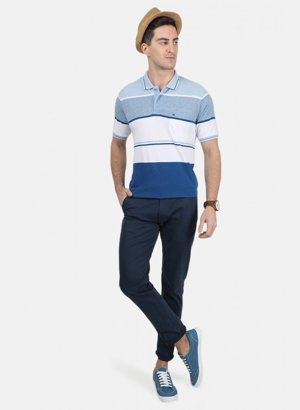 Mens Blue Stripe T-Shirt