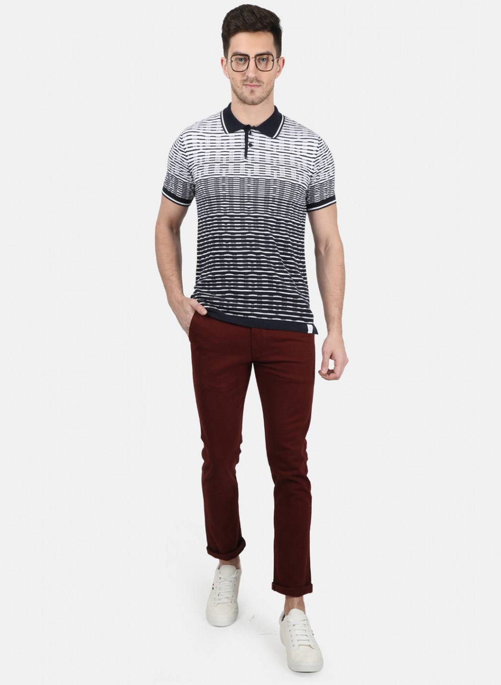 Mens NAvy Blue Plain T-Shirt
