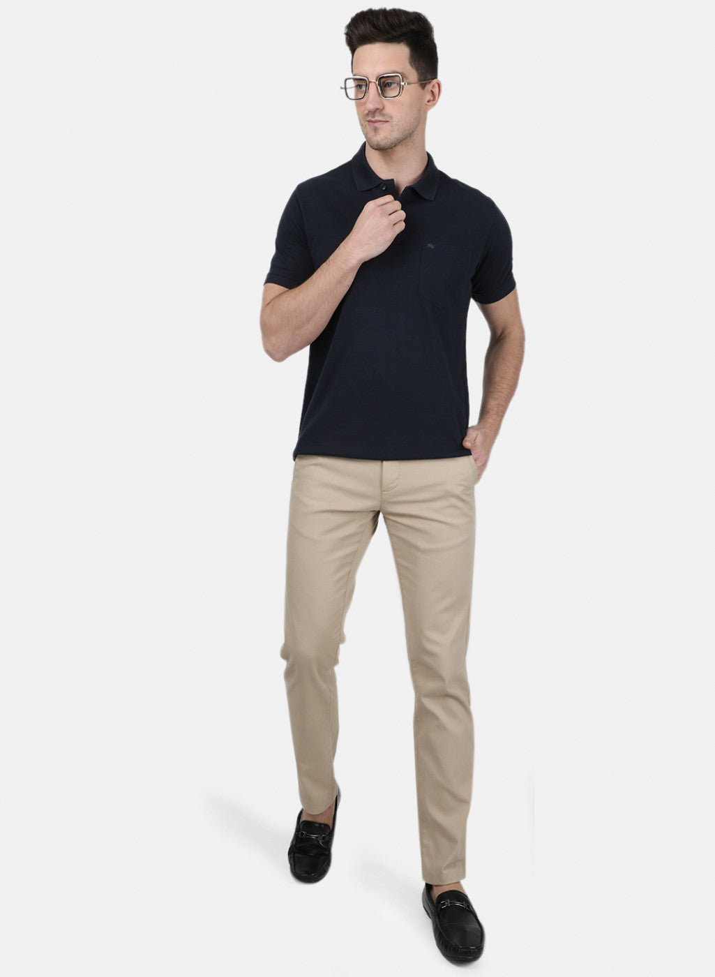 Mens NAvy Blue Plain T-Shirt