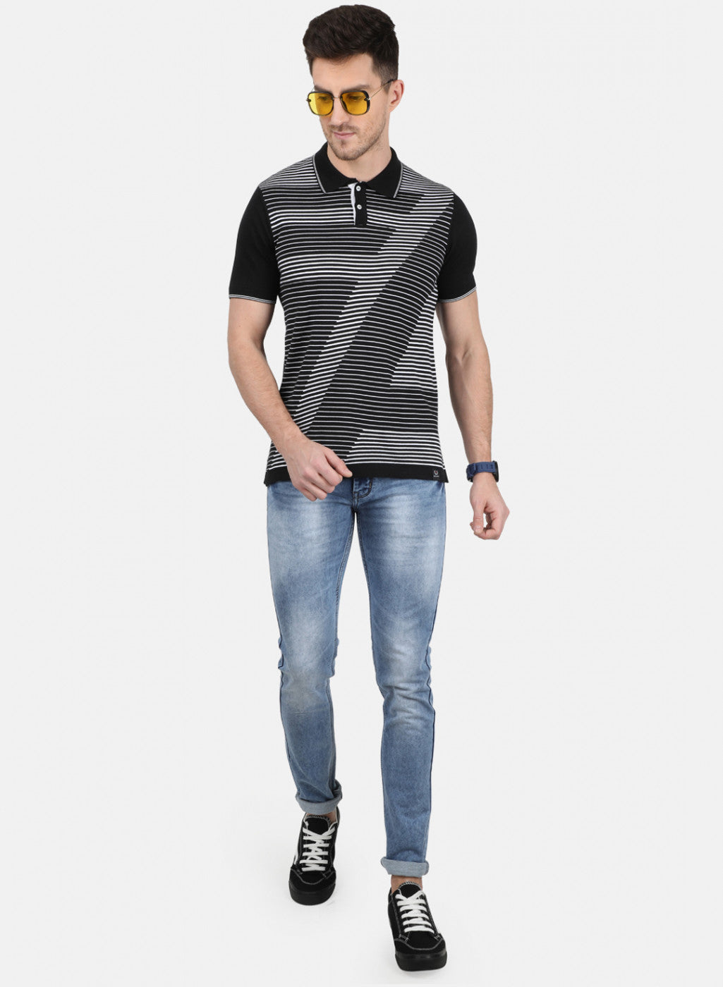 Mens Black Plain T-Shirt