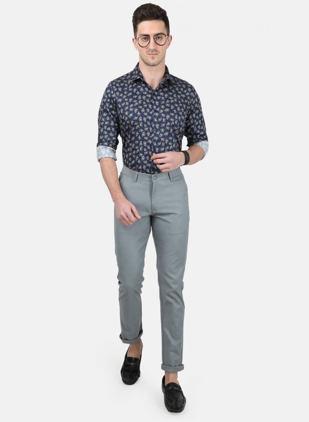 Mens Grey Smart Trouser