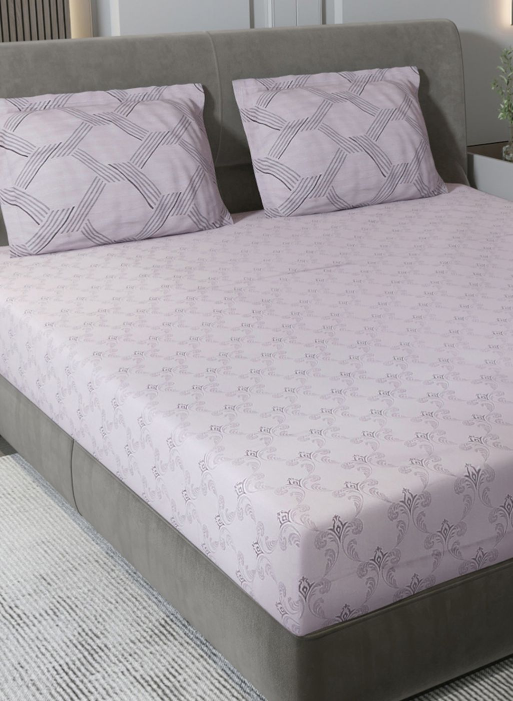 210TC Pure Cotton King Bedsheet with 2 Pillow Covers