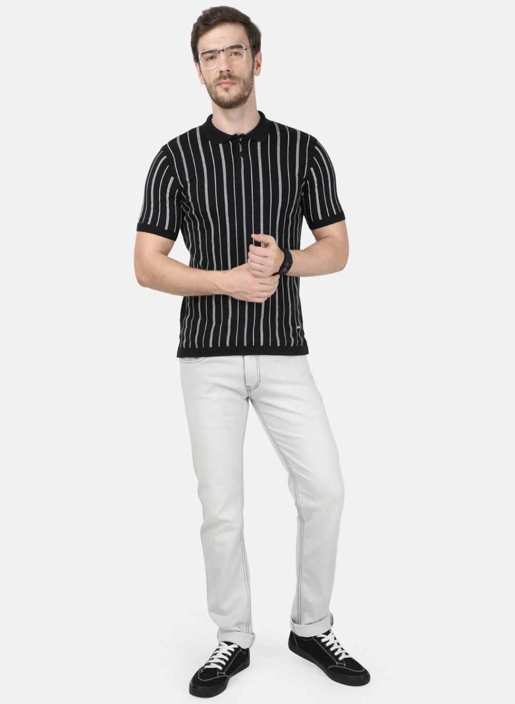 Mens Black Stripe T-Shirt