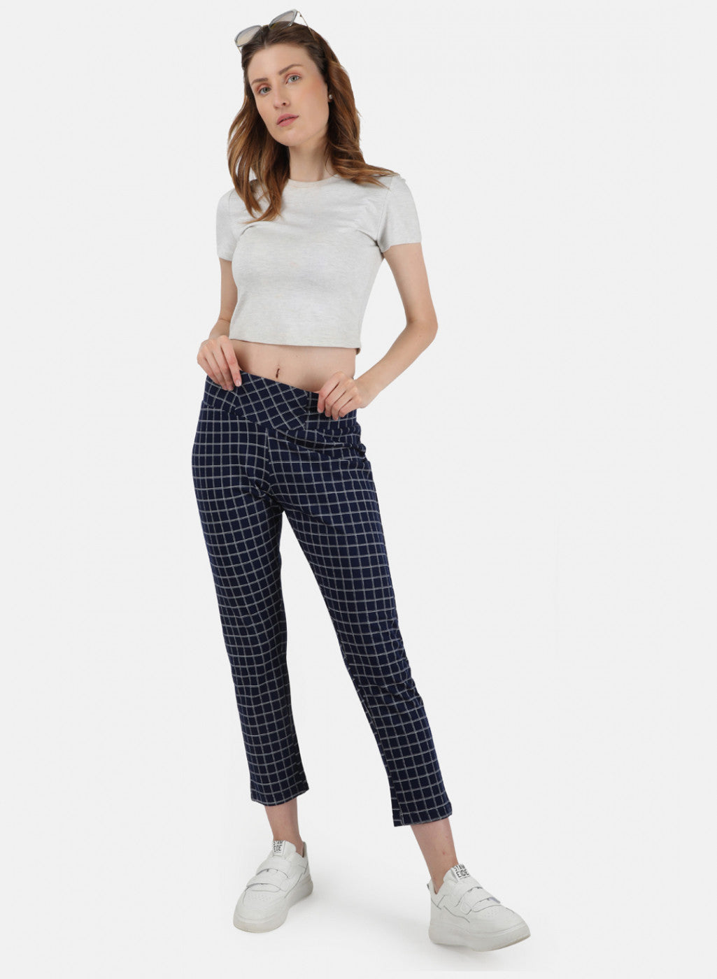 Womens Bluish Purple Jaquard Jegging