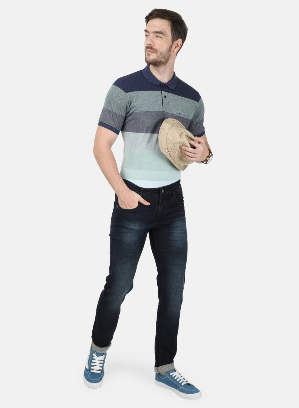 Mens NAvy Blue NArrow Denim