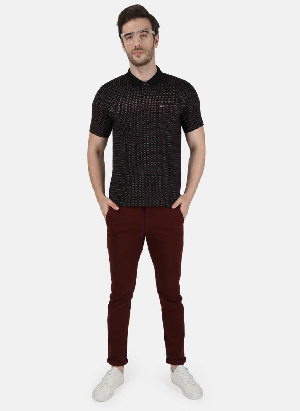 Mens Black Printed T-Shirt