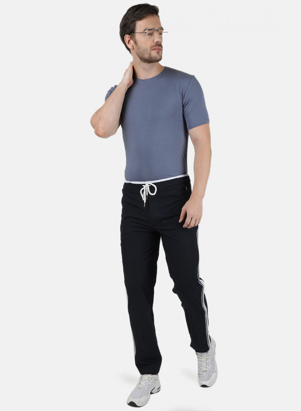 Mens NAvy Blue Plain Lower