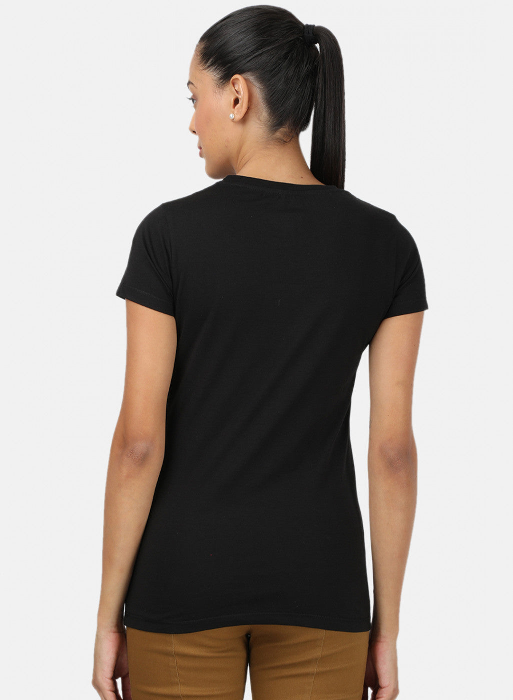 Womens Black & Red Plain Top 2Pc Set