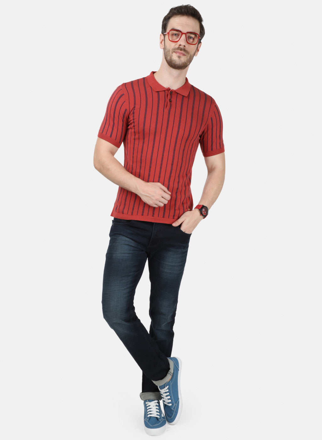 Mens Red Stripe T-Shirt