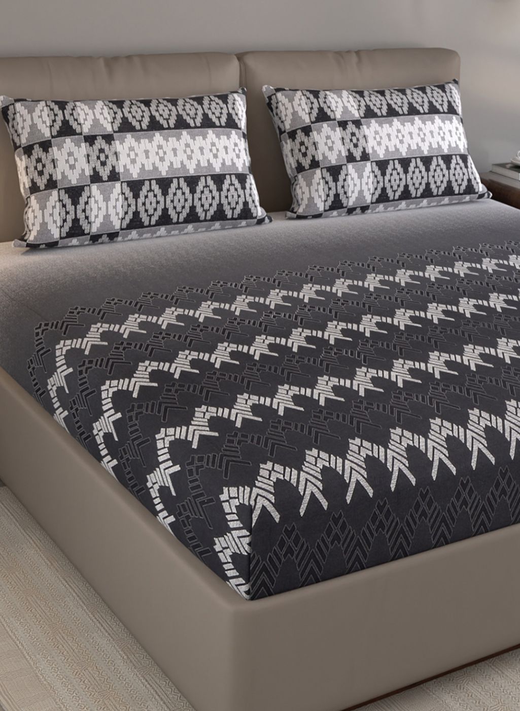 140TC Pure Cotton King Bedsheet with 2 Pillow Covers