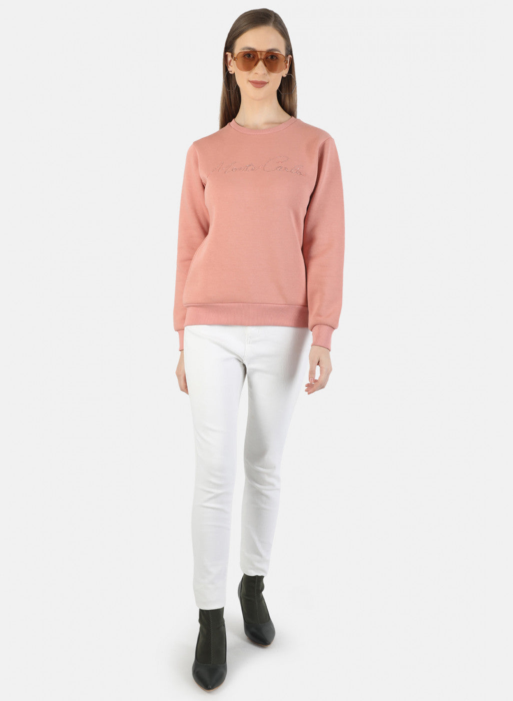 Women Beige Embroidered Sweatshirt