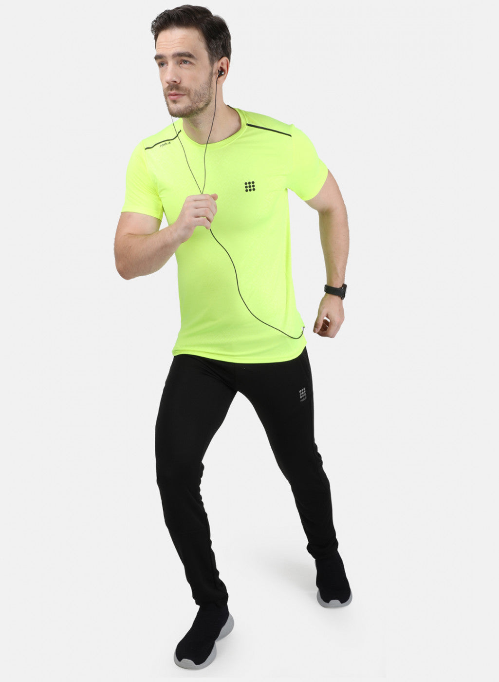 Rock.it Men Green Plain T-Shirt