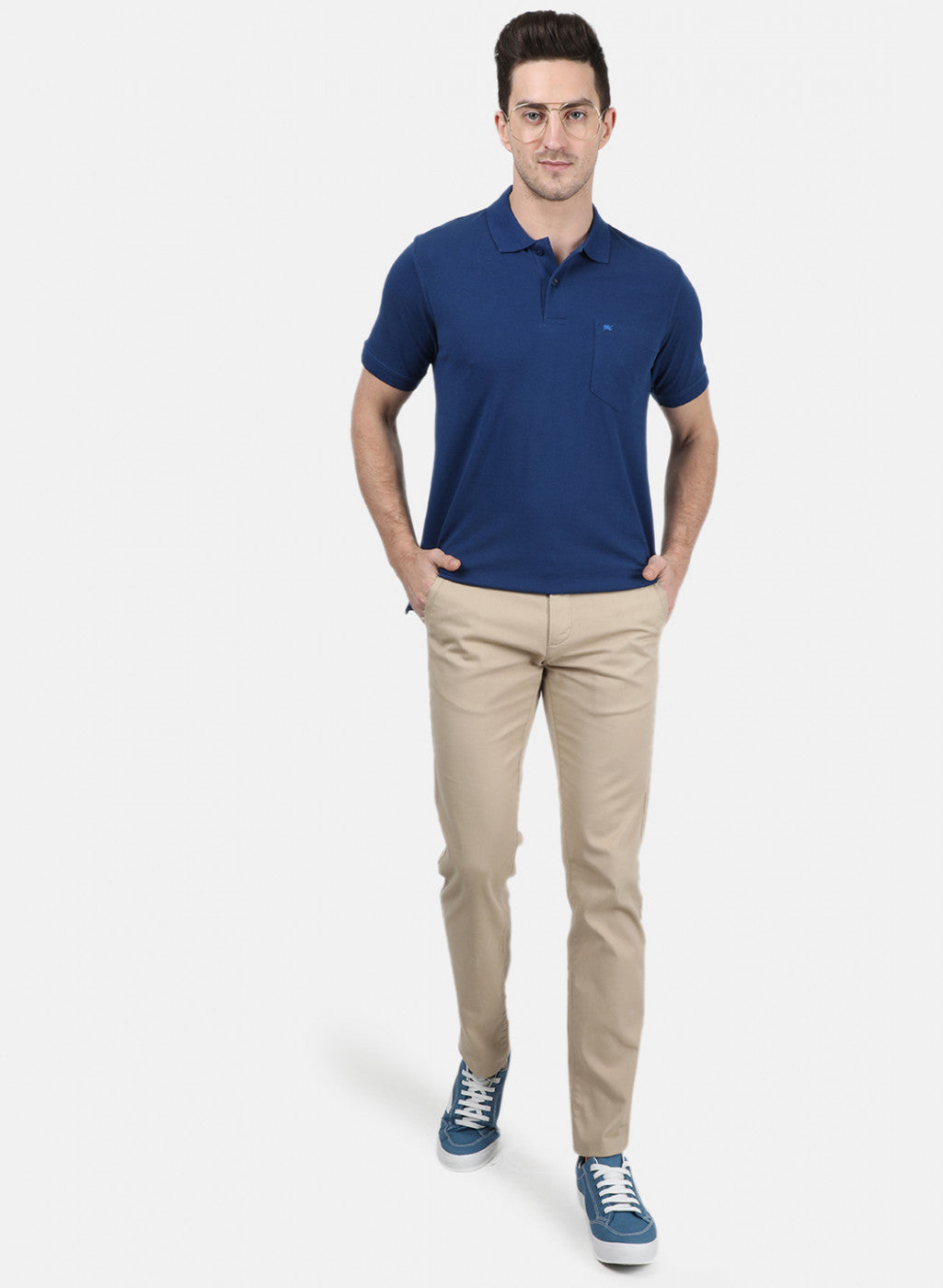 Mens NAvy Blue Plain T-Shirt