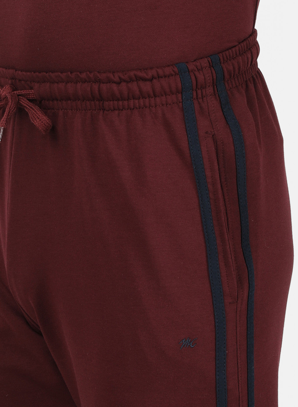 Mens Maroon Stripe Lower Set