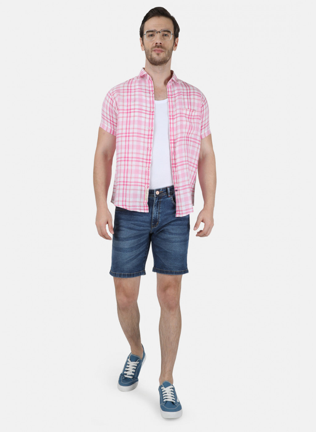 Mens Blue Light Wash Short