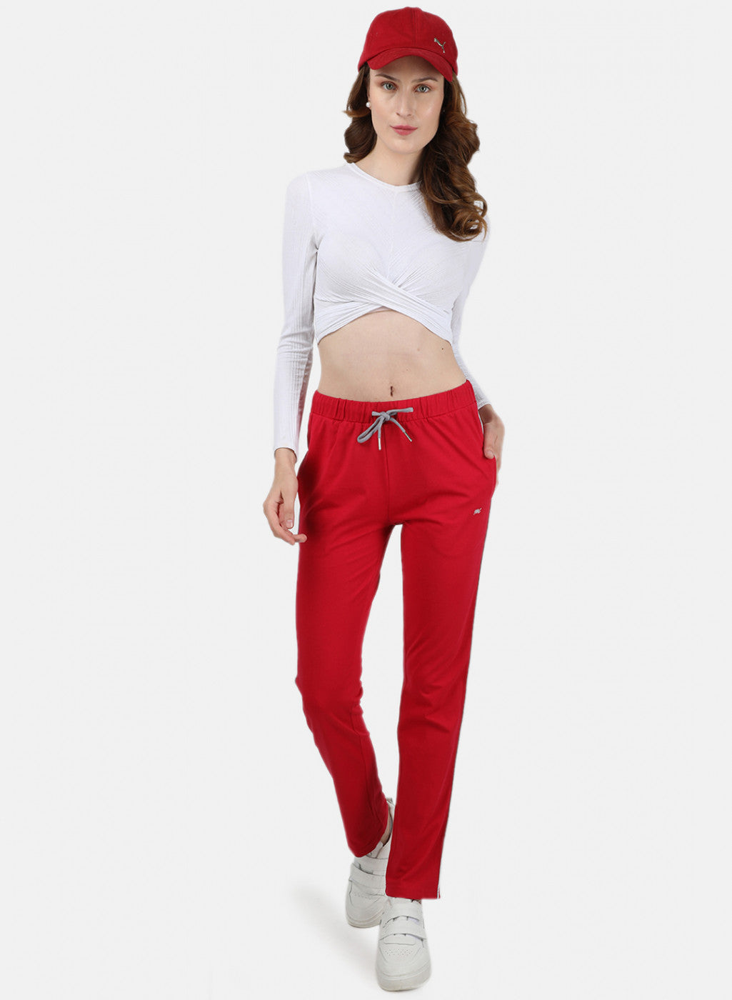 Womens Dark Pink Plain Lower