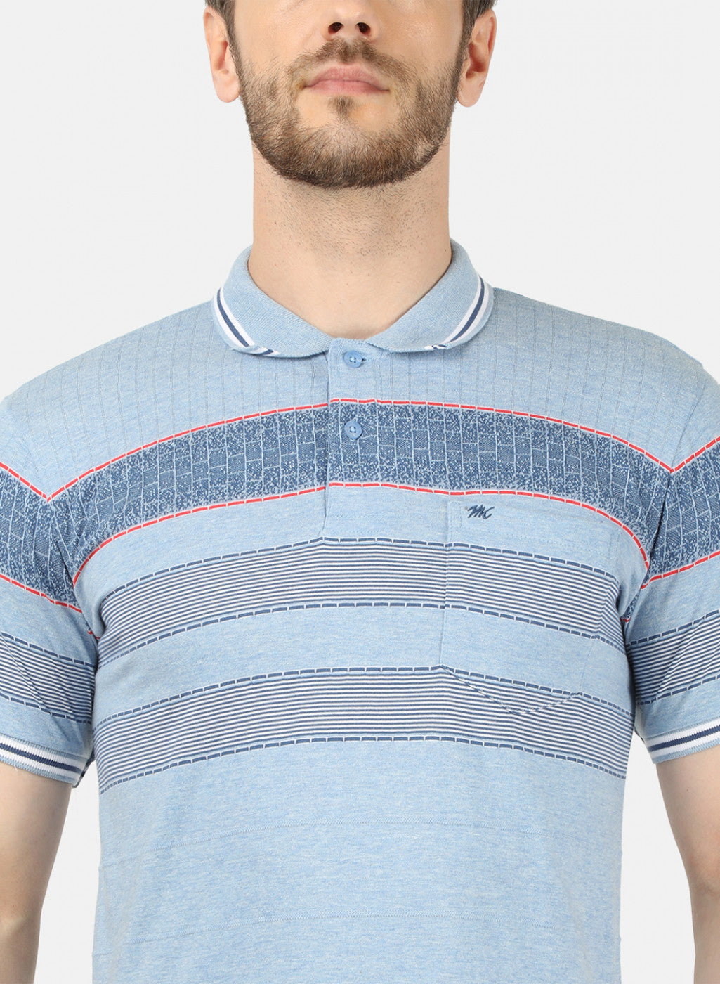 Mens Blue Stripe T-Shirt