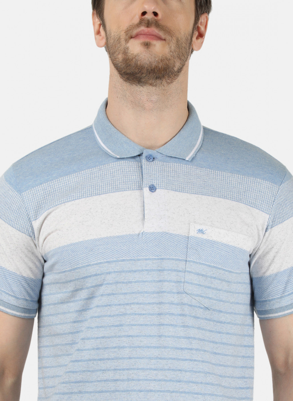Mens Sky Blue Stripe T-Shirt