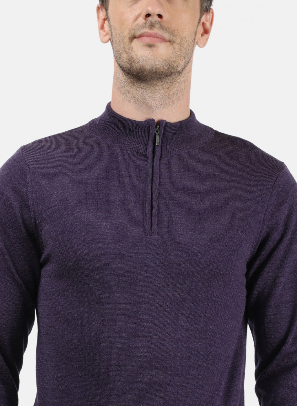Men Purple Solid Pullover