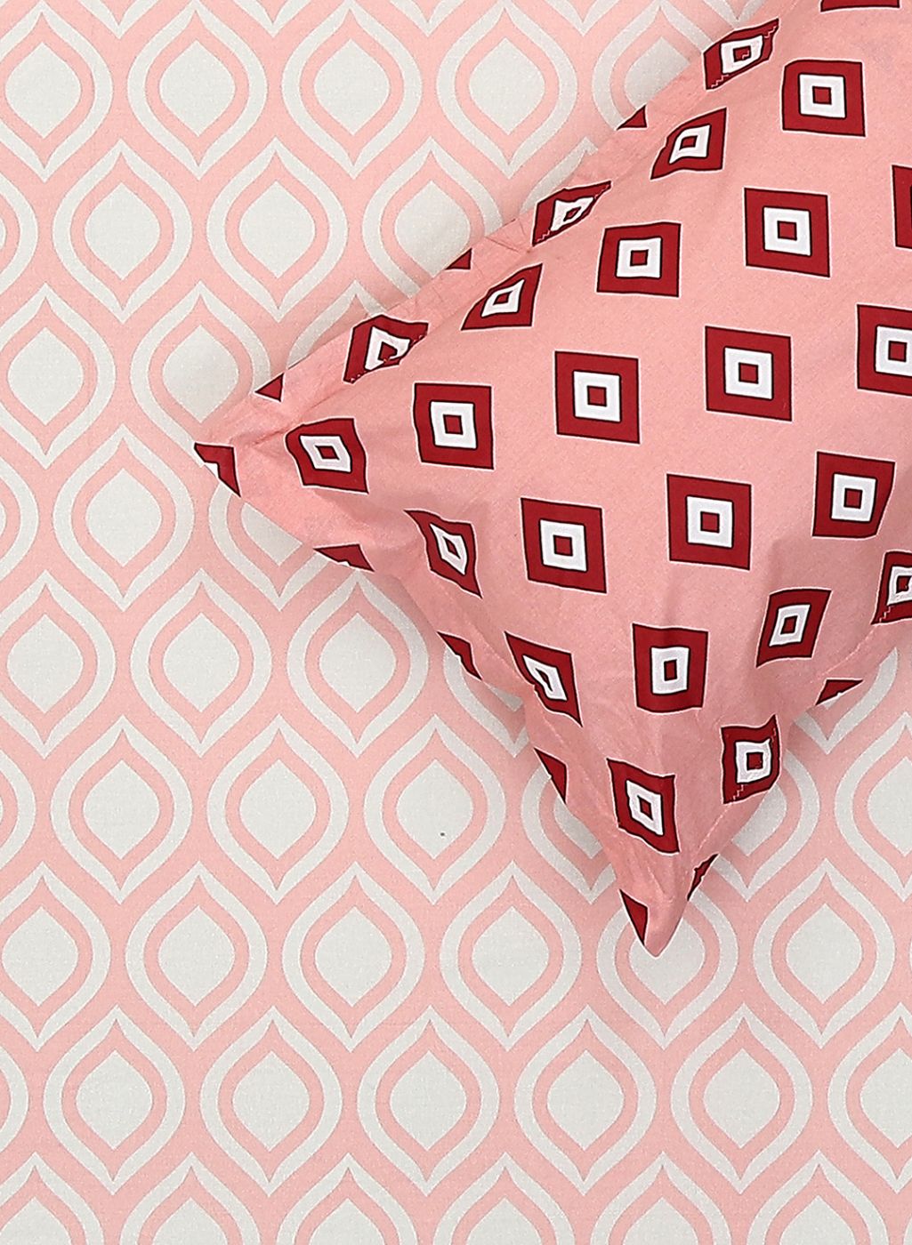 152TC Pure Cotton King Bedsheet with 2 Pillow Covers