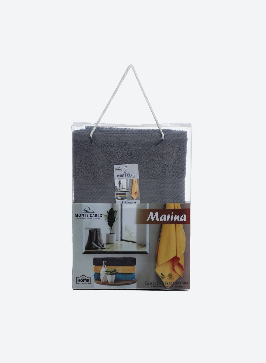Grey Cotton 400 GSM Bath Towel