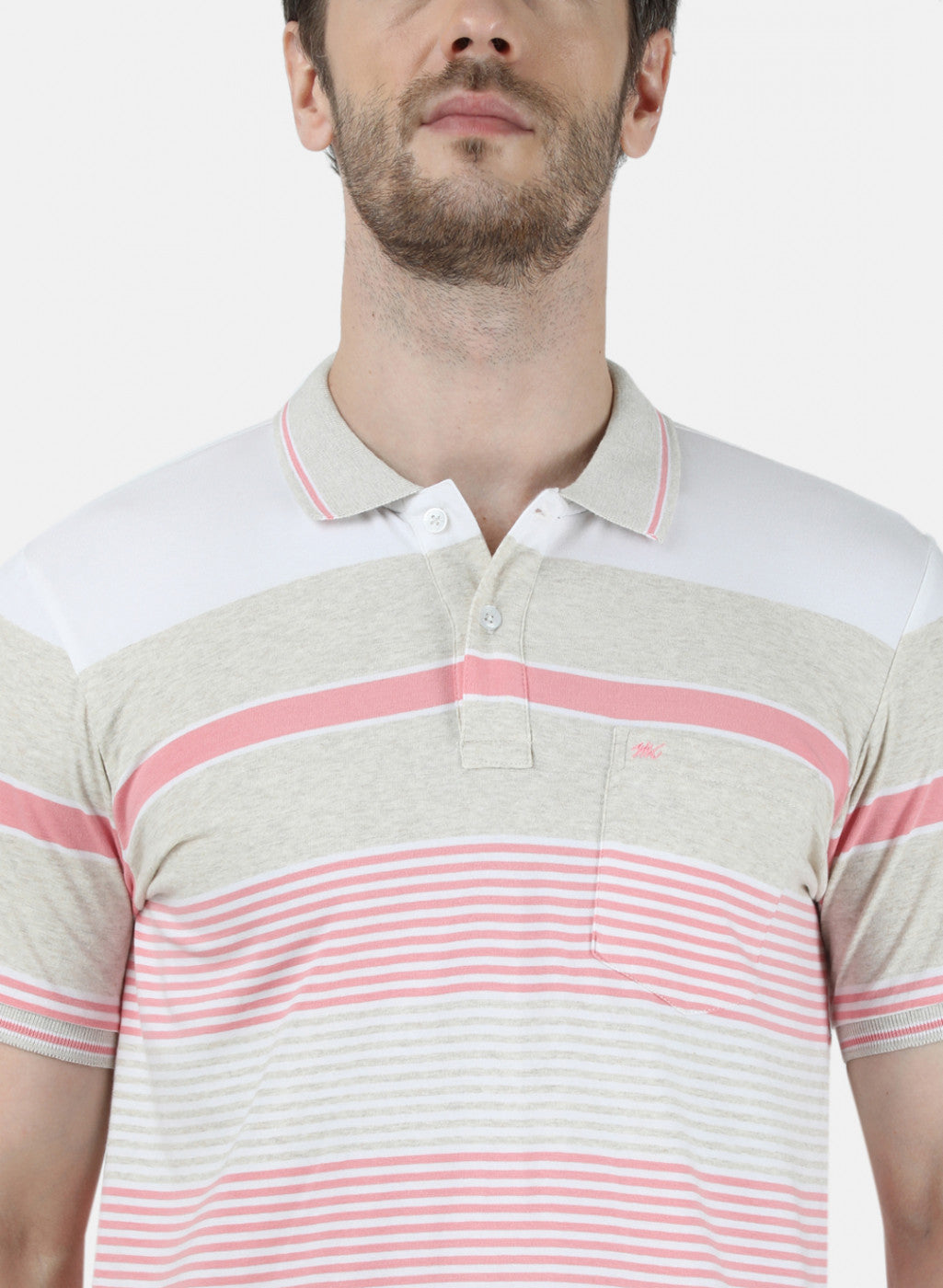 Mens Pink Stripe T-Shirt